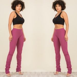 Dani Magenta Ruched Pant